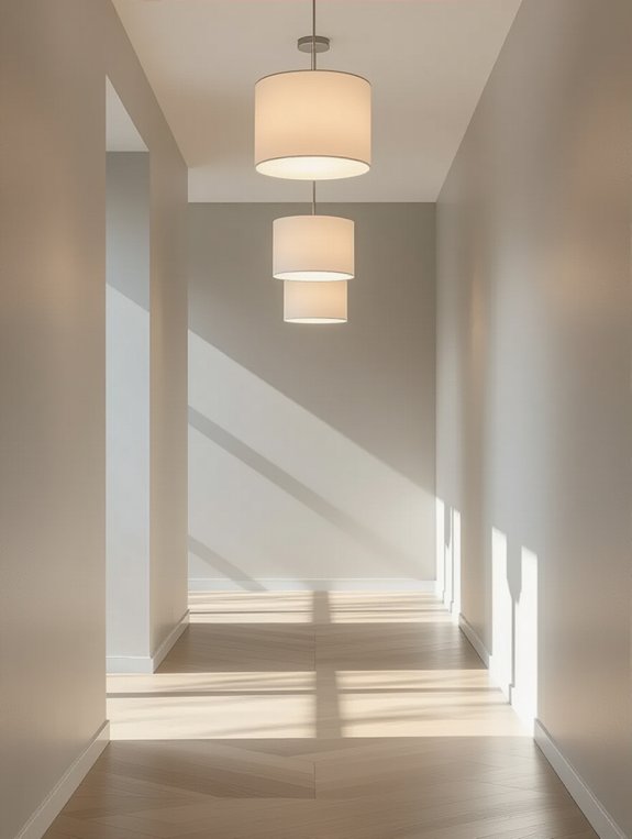 sleek energy efficient hallway lighting