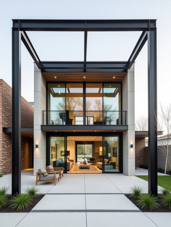 sleek industrial home design