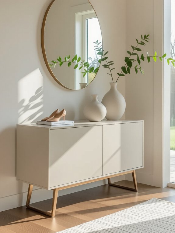 sleek minimalist shoe cabinets