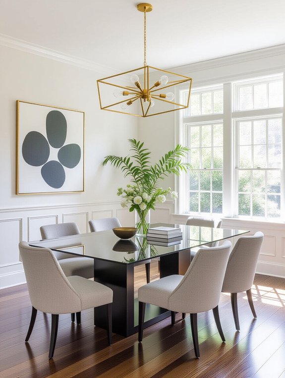 sleek modern dining elegance