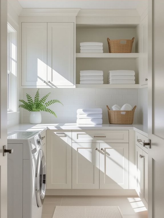 sleek modern laundry organization