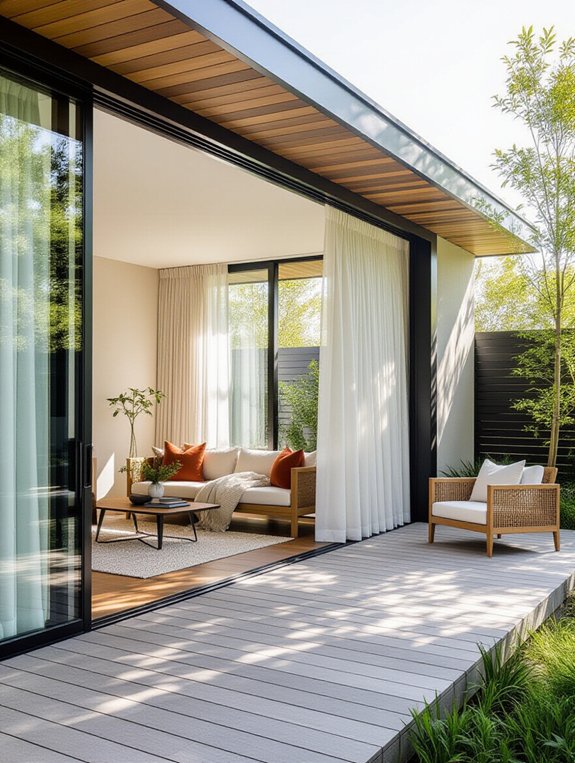 sleek sliding panel tracks