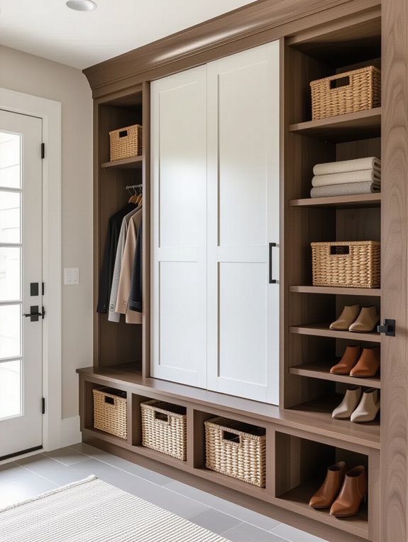 sleek space saving shoe storage