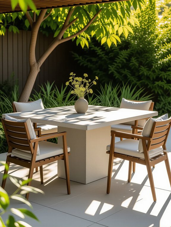 sleek versatile outdoor dining