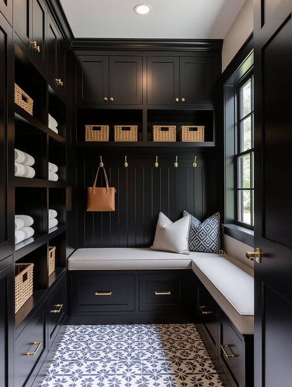 smart black cabinet storage