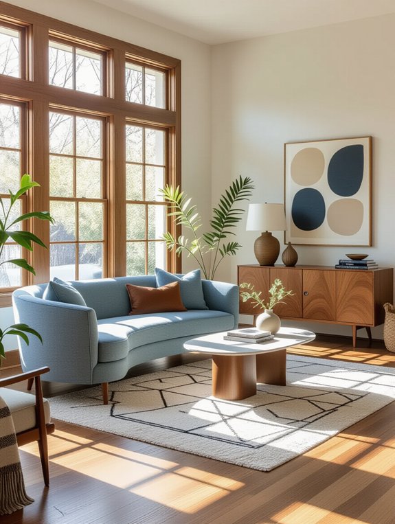 soft blue couch elegance