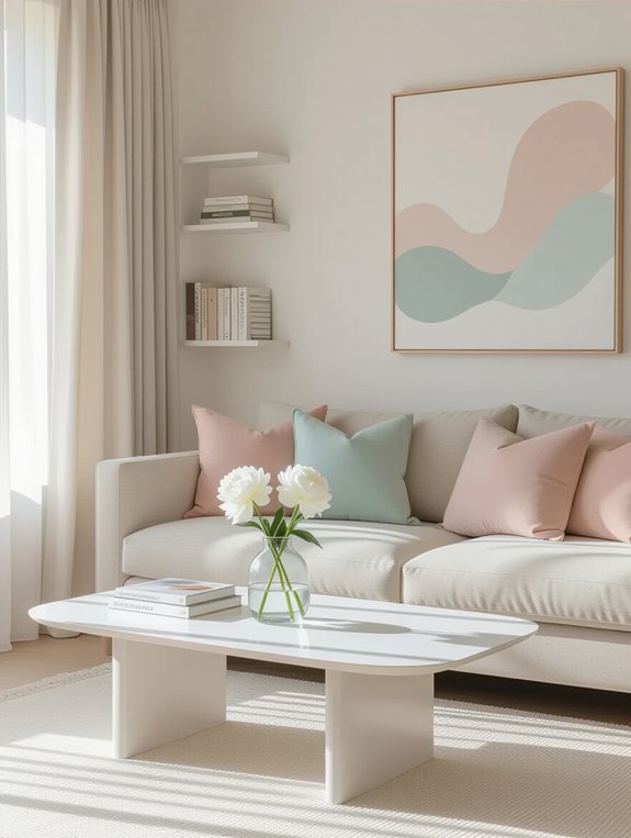 soft pastel color accents