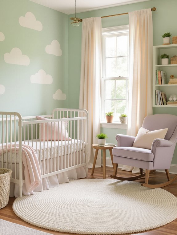soft pastel nursery decor