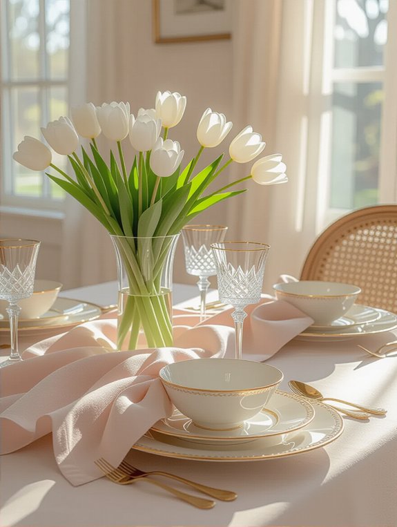 soft pastel table linens