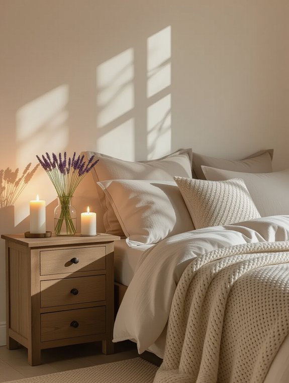 soothing candlelit bedroom ambiance