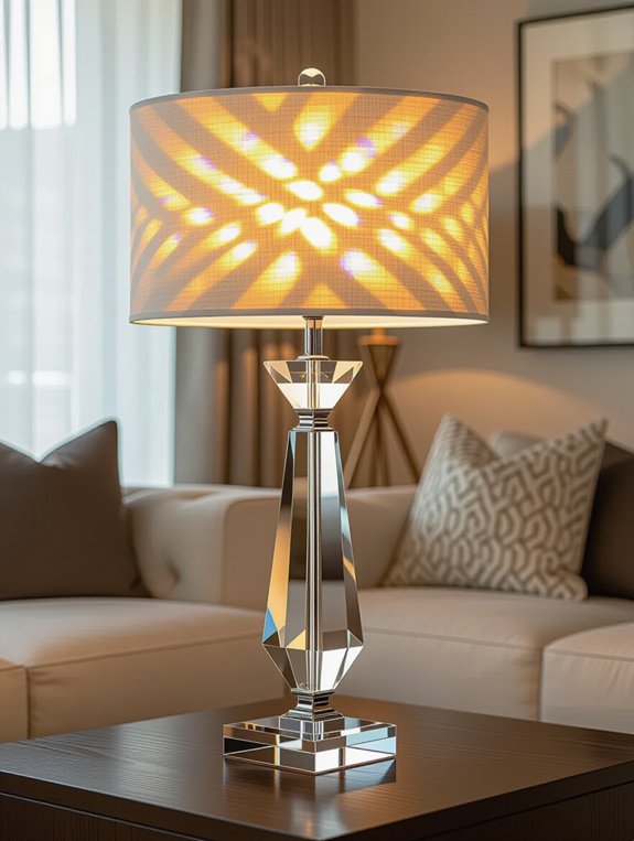sophisticated crystal lamp elegance