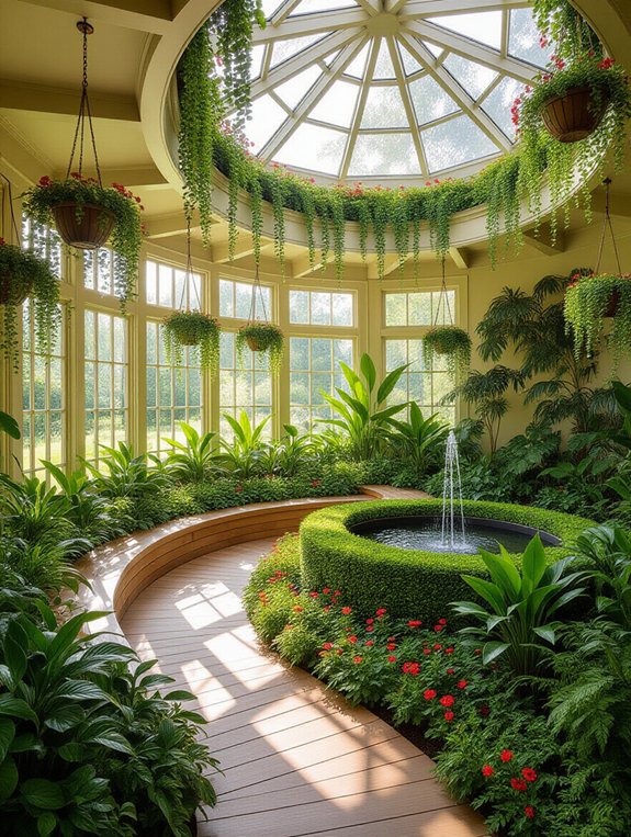 spiral indoor garden creation