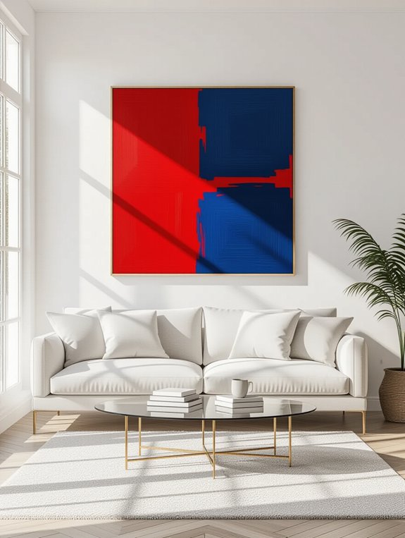 statement art enhances minimalism
