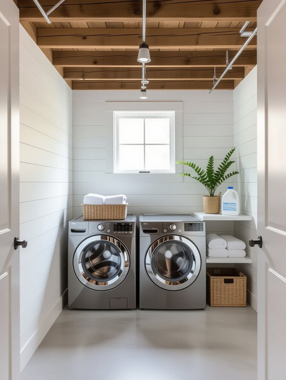 streamlined minimalist laundry designs