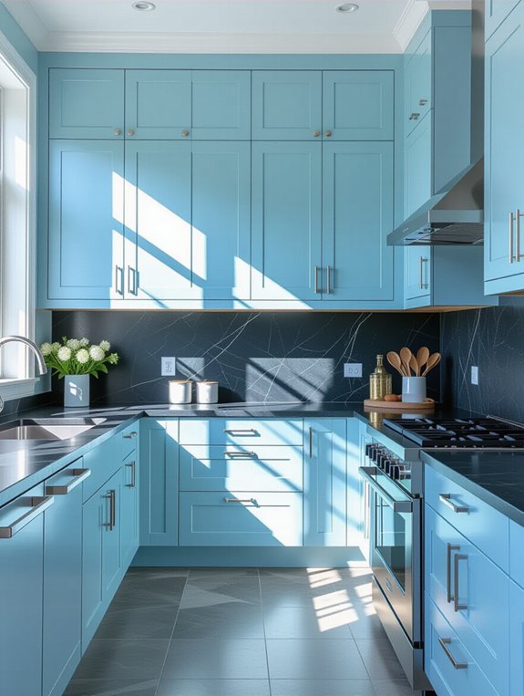 striking contrast kitchen design