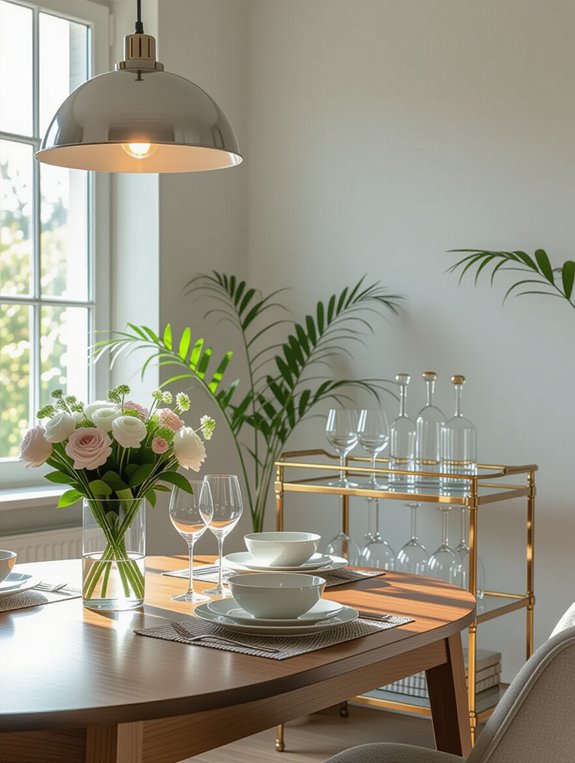 stylish bar cart centerpiece