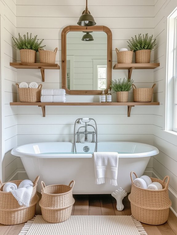 stylish bathroom organization solution