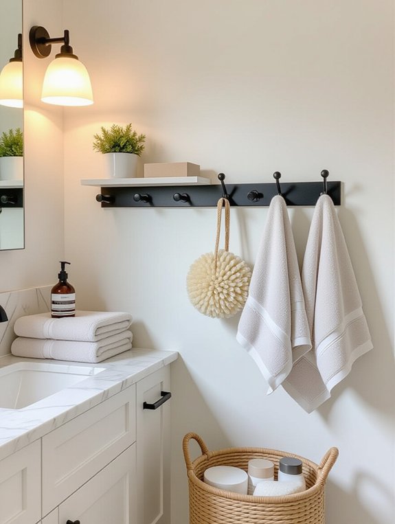 stylish bathroom towel hooks