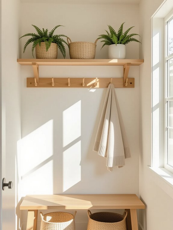 stylish coat rack shelf