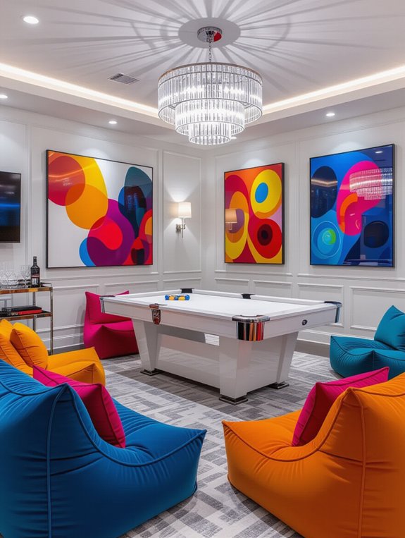 stylish comfortable game room