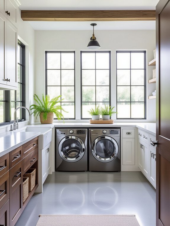 stylish durable laundry flooring