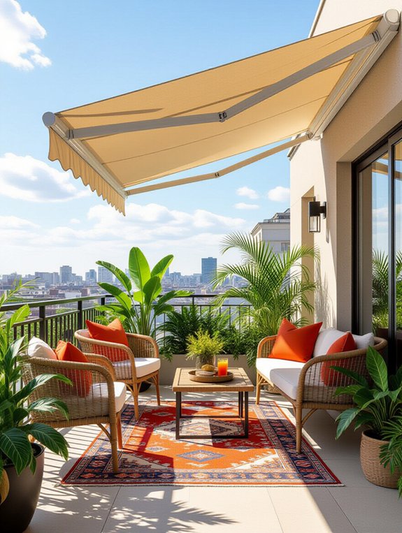 stylish functional balcony shade