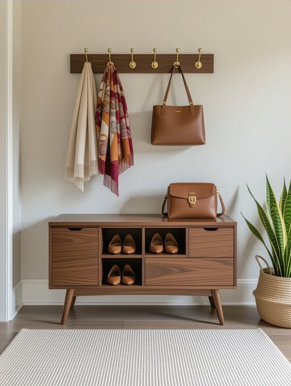 stylish functional entryway hooks