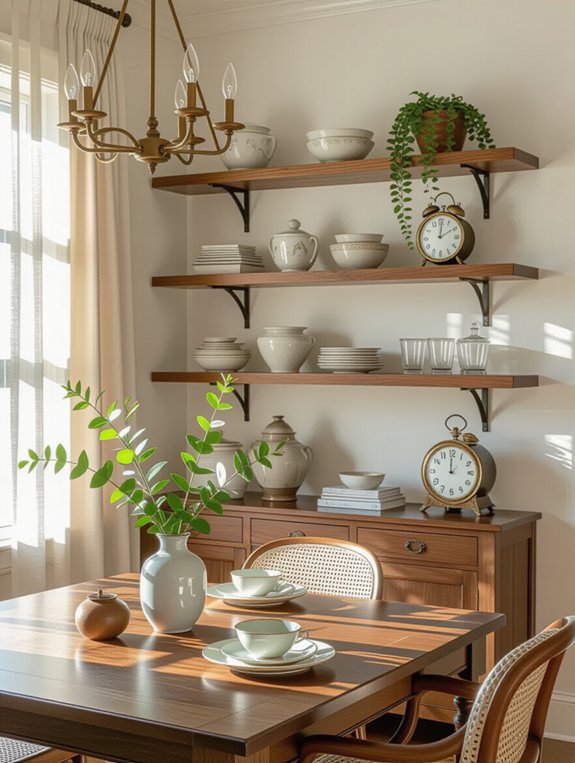 stylish functional floating shelves