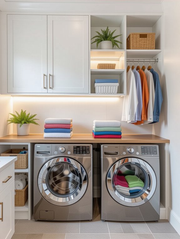 stylish functional laundry organization