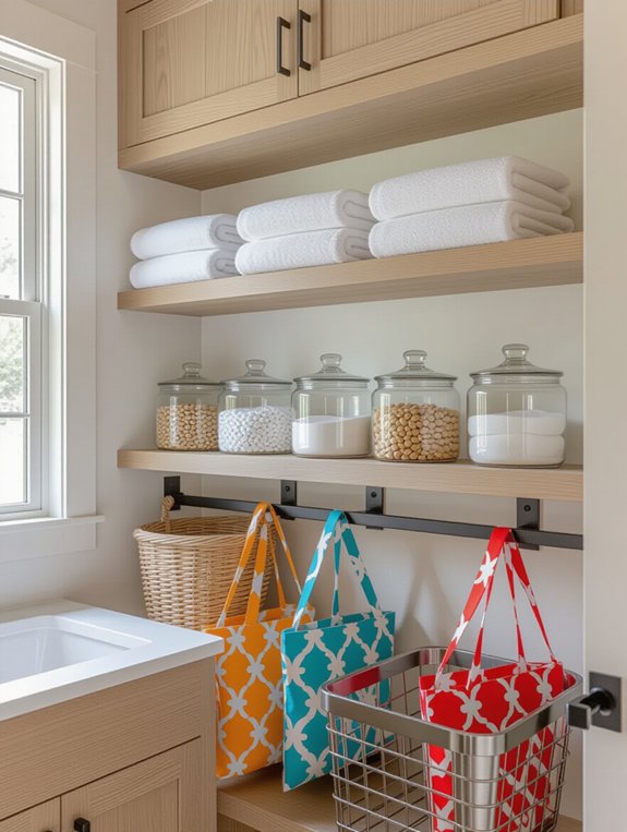 stylish functional laundry storage