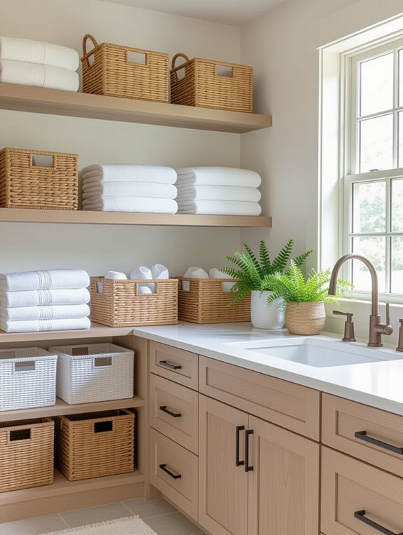 stylish functional laundry storage