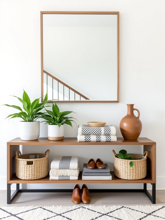 stylish functional open shelving