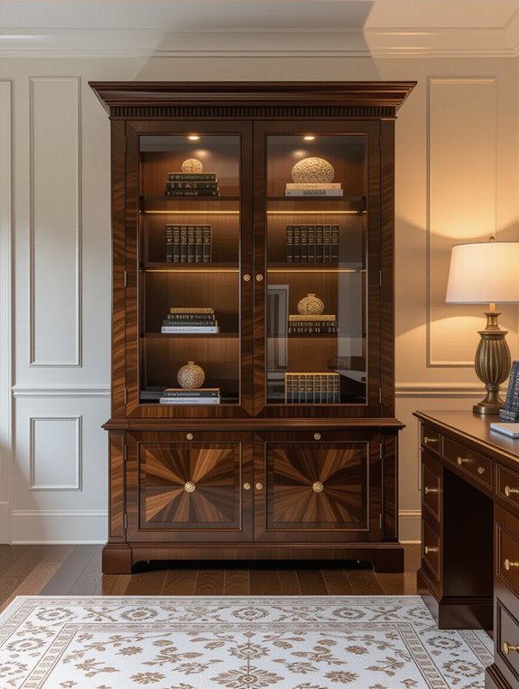 stylish illuminated storage cabinet