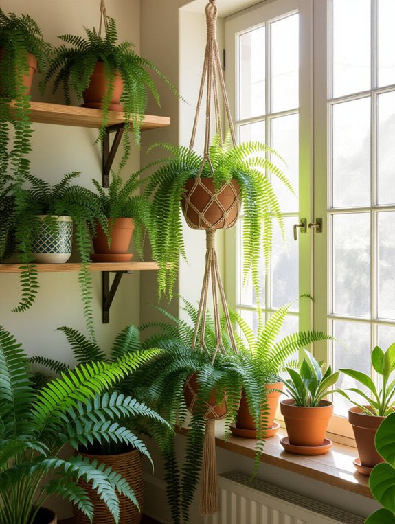 stylish indoor plant display