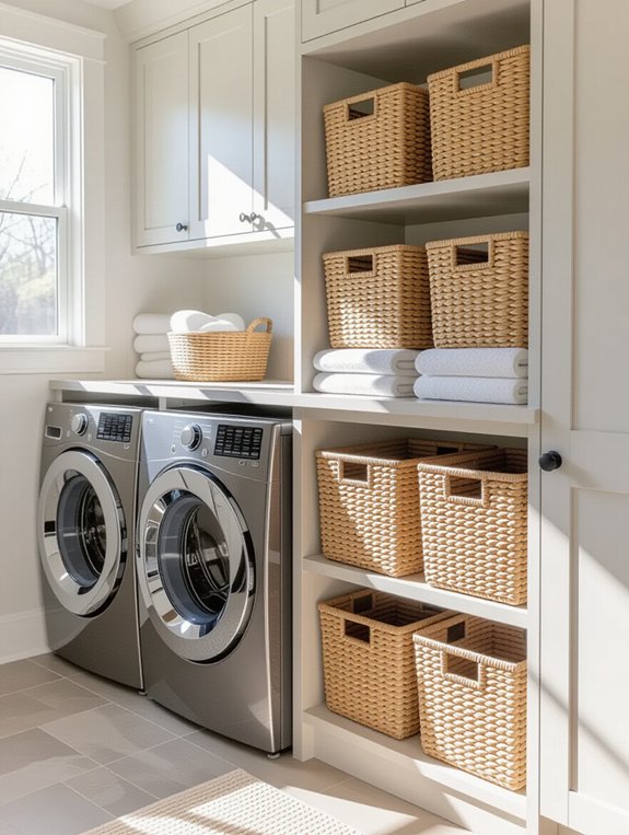 stylish laundry organization baskets
