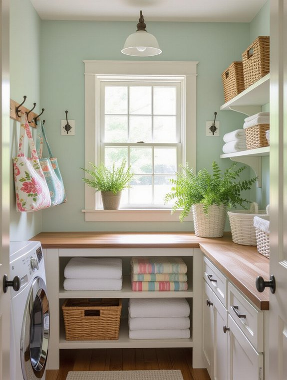 stylish laundry room organization