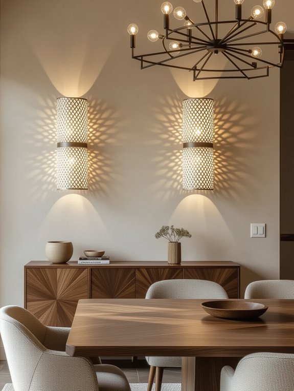 stylish modern dining sconces