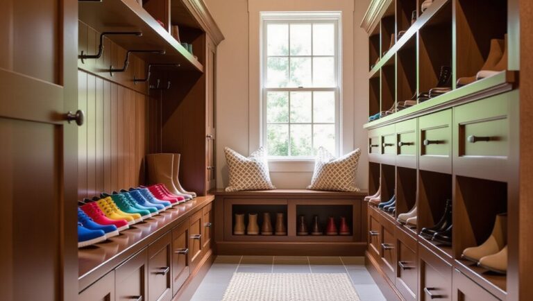 stylish mudroom shoe storage