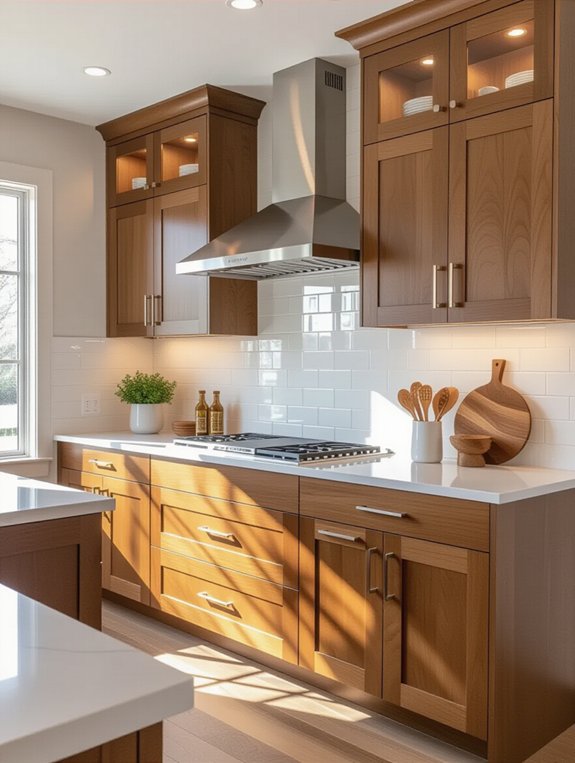 stylish oak and quartz