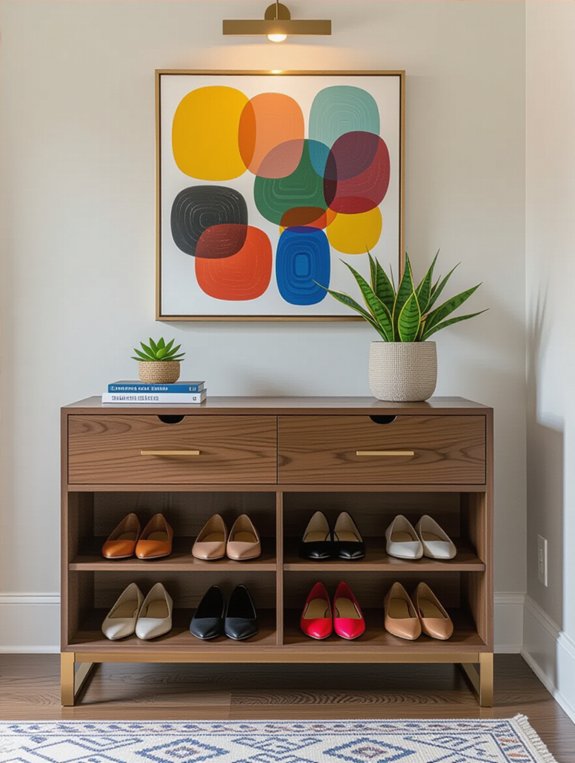 stylish organized entryway decor