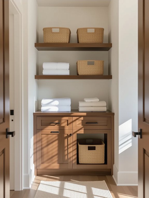 stylish organized linen storage