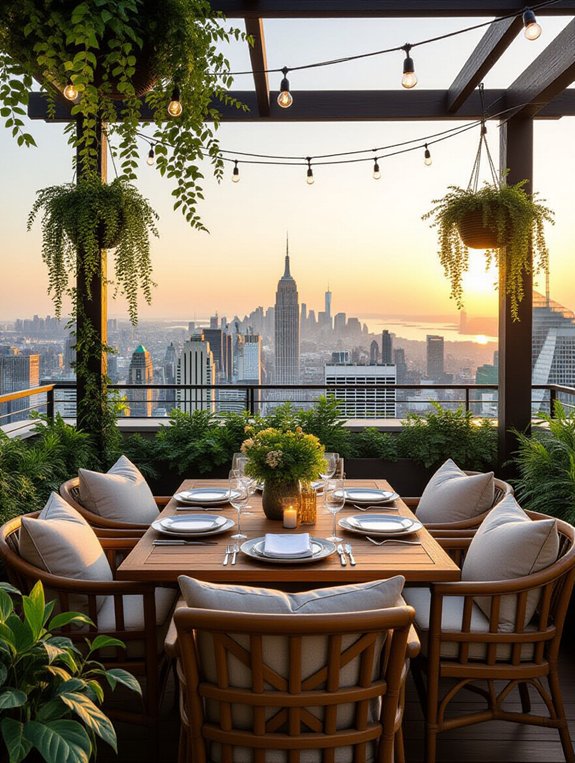 stylish outdoor dining oasis