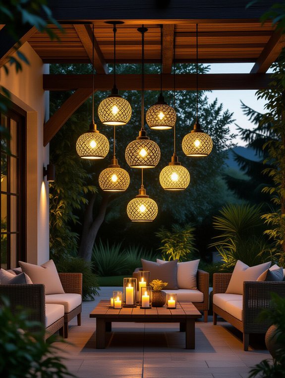 stylish outdoor lighting ambiance