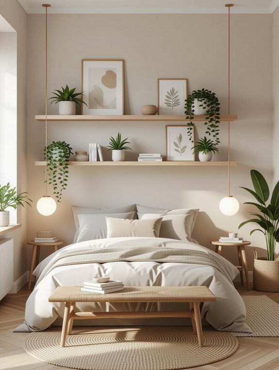 stylish space saving floating shelves