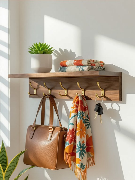 stylish space saving wall hooks