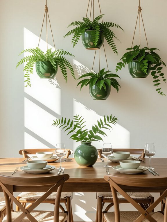 stylish wall mounted greenery display
