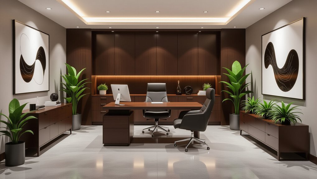 stylish windowless office designs