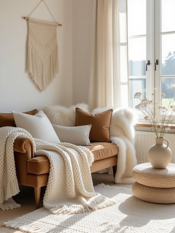 textured fabrics enhance decor