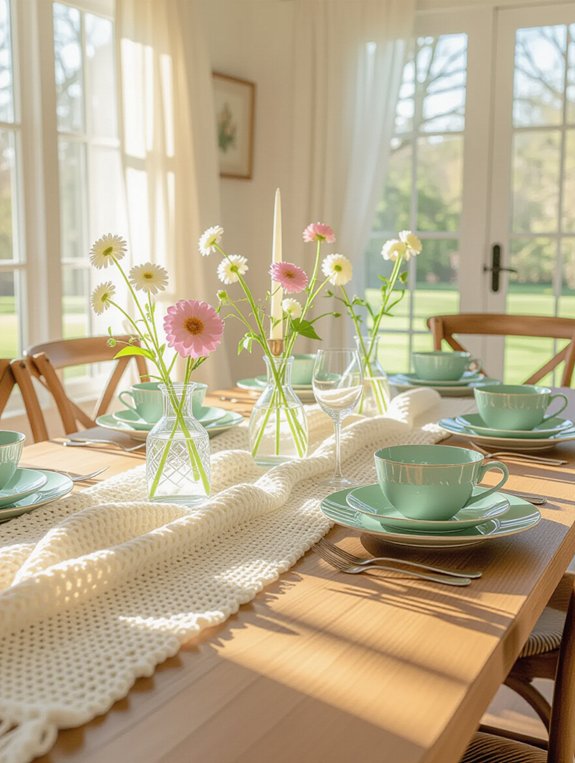 textured runners enhance dining