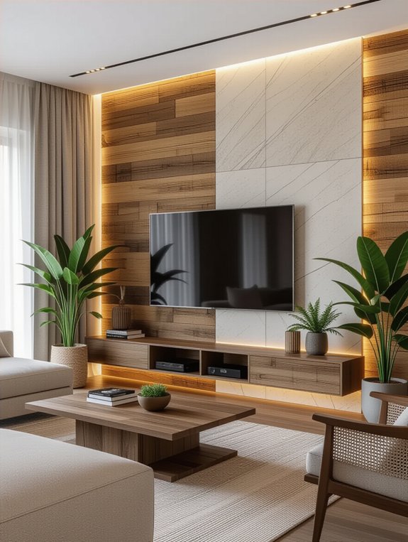 textured walls enhance ambiance